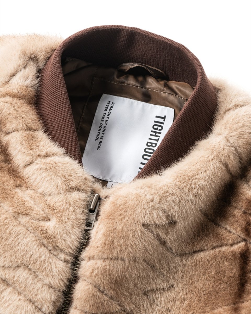 画像4: TIGHTBOOTH/T QUILT FUR MA-1（Brown）［TキルトファーMA-1-25秋冬］ (4)