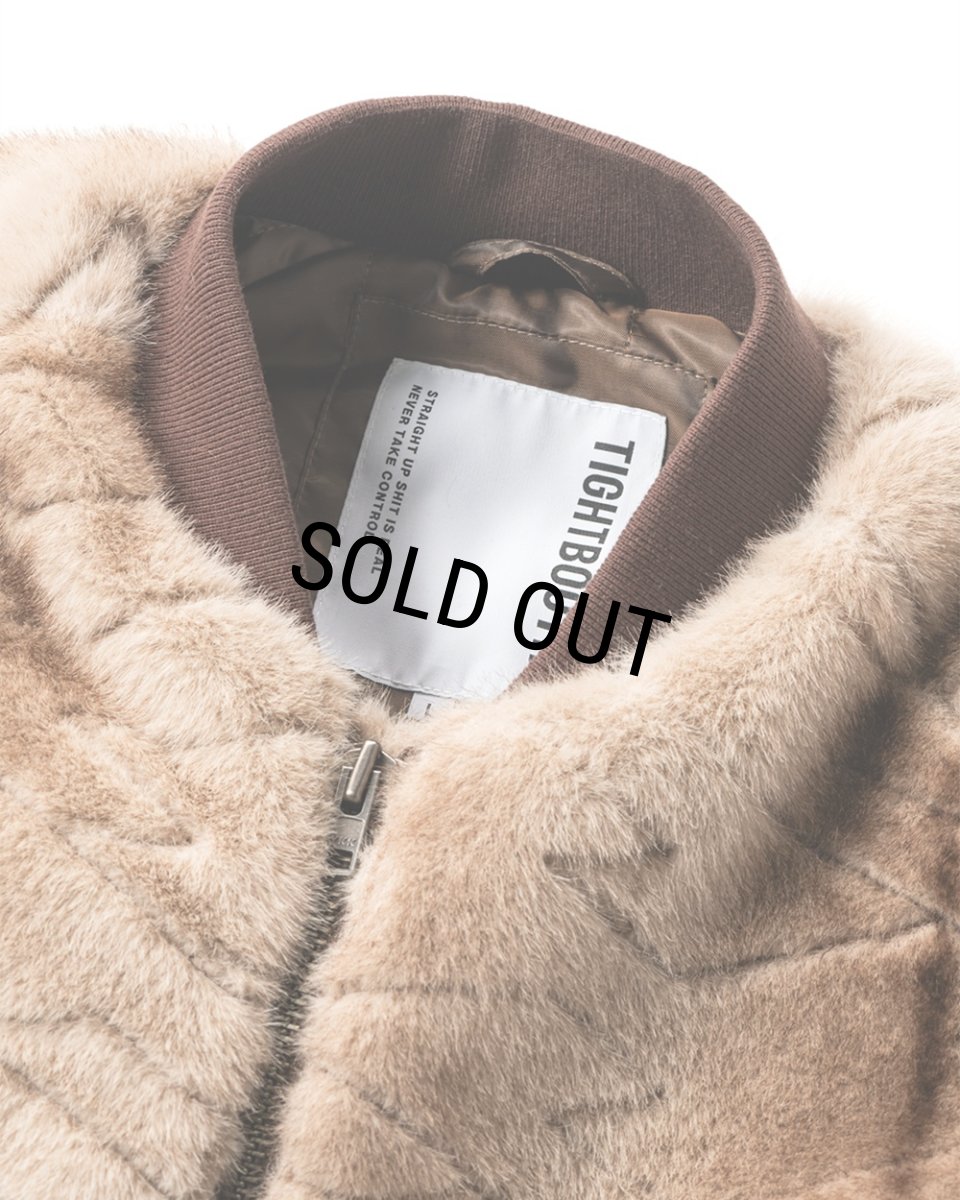 画像4: TIGHTBOOTH/T QUILT FUR MA-1（Brown）［TキルトファーMA-1-25秋冬］ (4)