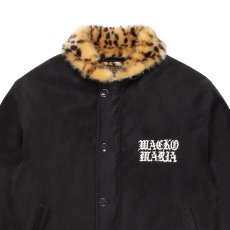 画像2: WACKO MARIA/LEOPARD FAUX FUR N-1 DECK JACKET（BLACK）［レオパードファーN-1デッキJKT-25秋冬］ (2)