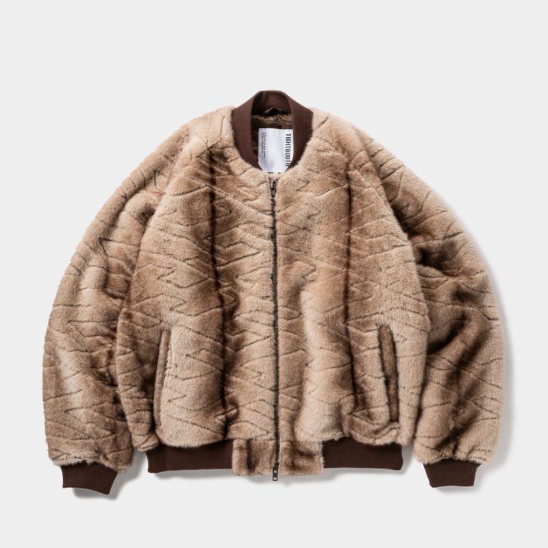 画像1: TIGHTBOOTH/T QUILT FUR MA-1（Brown）［TキルトファーMA-1-25秋冬］