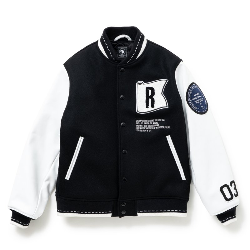 画像1: RATS/VARSITY JKT（BLACK）［ヴァーシティJKT-25秋冬］