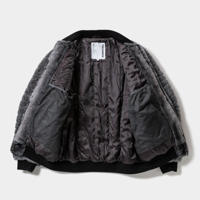 画像2: TIGHTBOOTH/T QUILT FUR MA-1（Black）［TキルトファーMA-1-25秋冬］