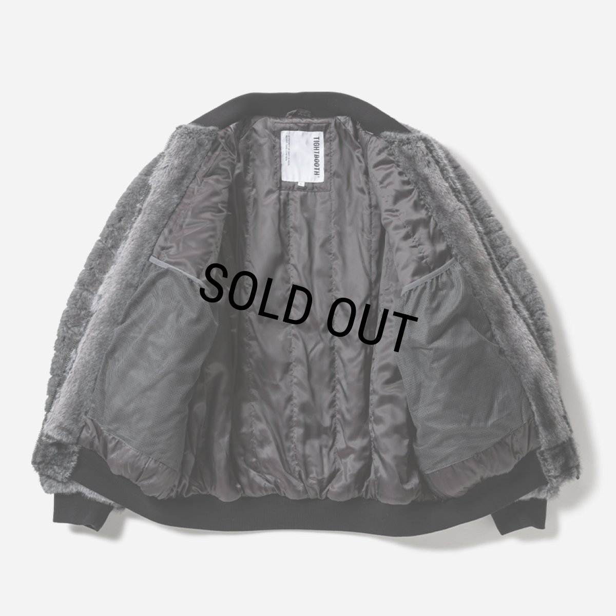 画像2: TIGHTBOOTH/T QUILT FUR MA-1（Black）［TキルトファーMA-1-25秋冬］ (2)