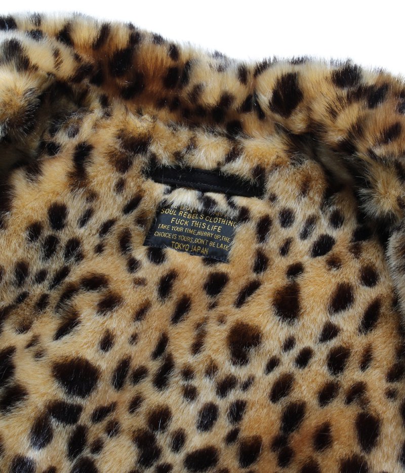 画像2: WACKO MARIA/LEOPARD FAUX FUR N-1 DECK JACKET（BLACK）［レオパードファーN-1デッキJKT-25秋冬］