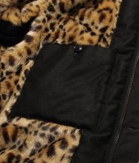 画像4: WACKO MARIA/LEOPARD FAUX FUR N-1 DECK JACKET（BLACK）［レオパードファーN-1デッキJKT-25秋冬］ (4)