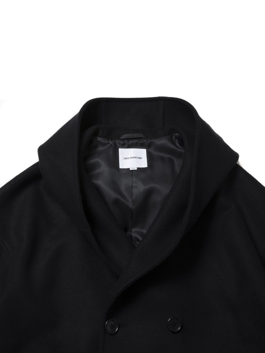 画像3: COOTIE PRODUCTIONS/Wool Melton Double Breasted Jedi Coat（Black）［ウールメルトンダブルブレステッドジェダイコート-25秋冬］ (3)