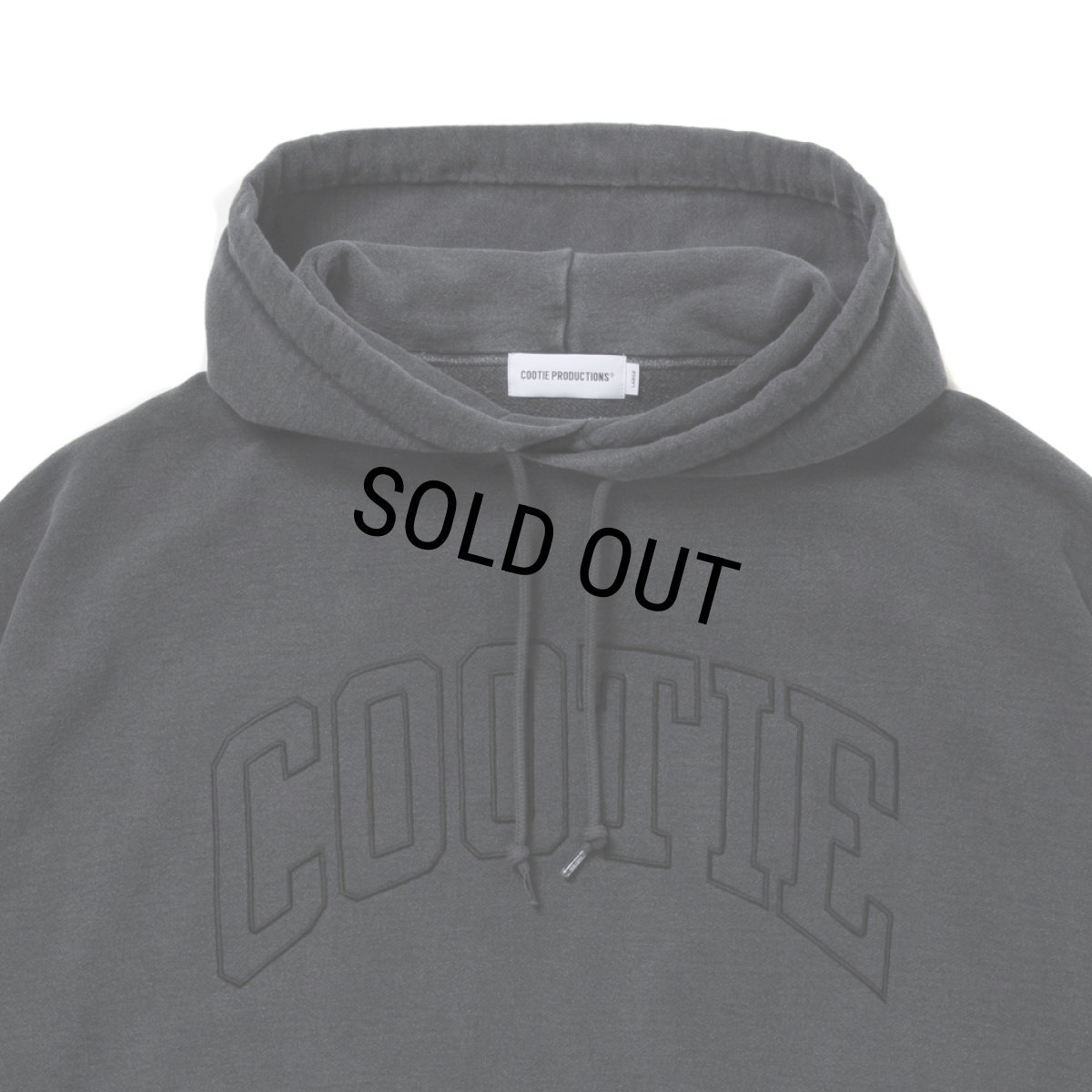 画像3: COOTIE PRODUCTIONS/Pigment Dyed Open End Yarn Sweat Hoodie（Black）［ピグメントダイスウェットフーディー-25秋冬］ (3)