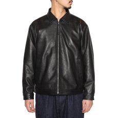 画像10: CALEE/LEATHER SWINGTOP ＜WITH PYTHON LEATHER＞（BLACK）［レザースウィングトップ-25秋冬］ (10)