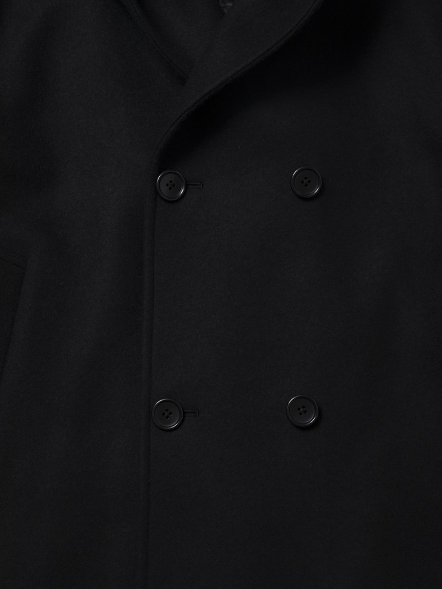 画像6: COOTIE PRODUCTIONS/Wool Melton Double Breasted Jedi Coat（Black）［ウールメルトンダブルブレステッドジェダイコート-25秋冬］ (6)