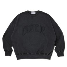 画像1: COOTIE PRODUCTIONS/Pigment Dyed Open End Yarn Sweat Crew（Black）［ピグメントダイスウェットクルー-25秋冬］ (1)