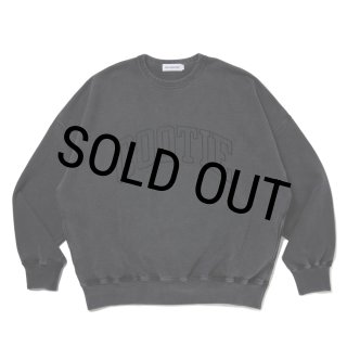 COOTIE PRODUCTIONS/Pigment Dyed Open End Yarn Sweat Crew（Black
