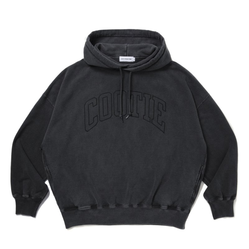 画像1: COOTIE PRODUCTIONS/Pigment Dyed Open End Yarn Sweat Hoodie（Black）［ピグメントダイスウェットフーディー-25秋冬］