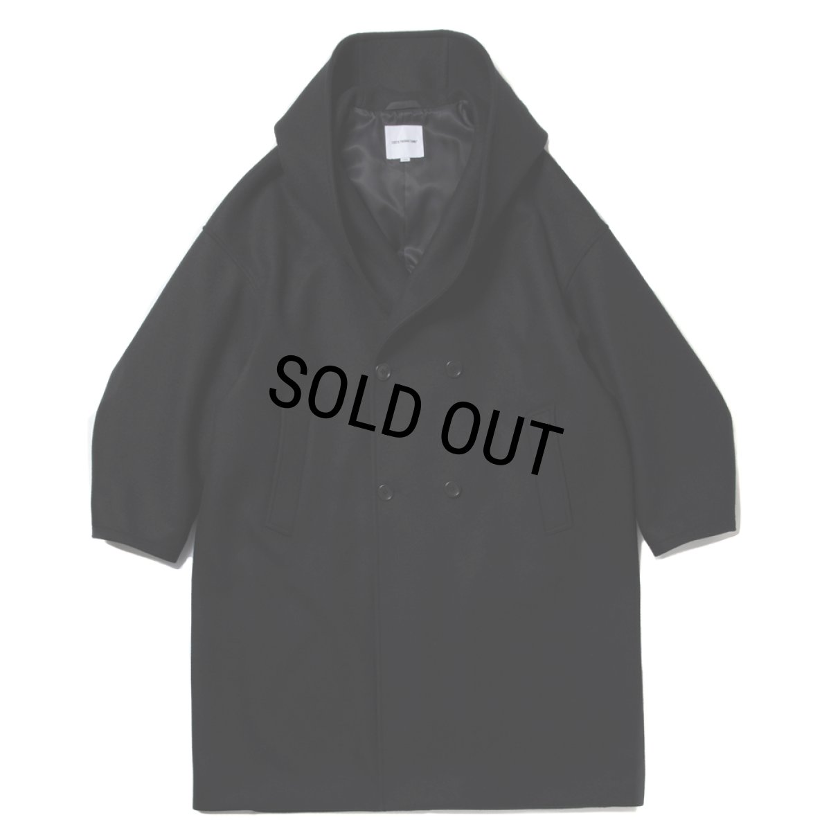 画像1: COOTIE PRODUCTIONS/Wool Melton Double Breasted Jedi Coat（Black）［ウールメルトンダブルブレステッドジェダイコート-25秋冬］ (1)