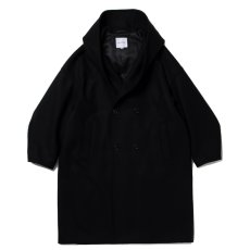 画像1: COOTIE PRODUCTIONS/Wool Melton Double Breasted Jedi Coat（Black）［ウールメルトンダブルブレステッドジェダイコート-25秋冬］ (1)