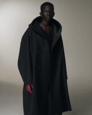 画像13: COOTIE PRODUCTIONS/Wool Melton Double Breasted Jedi Coat（Black）［ウールメルトンダブルブレステッドジェダイコート-25秋冬］ (13)