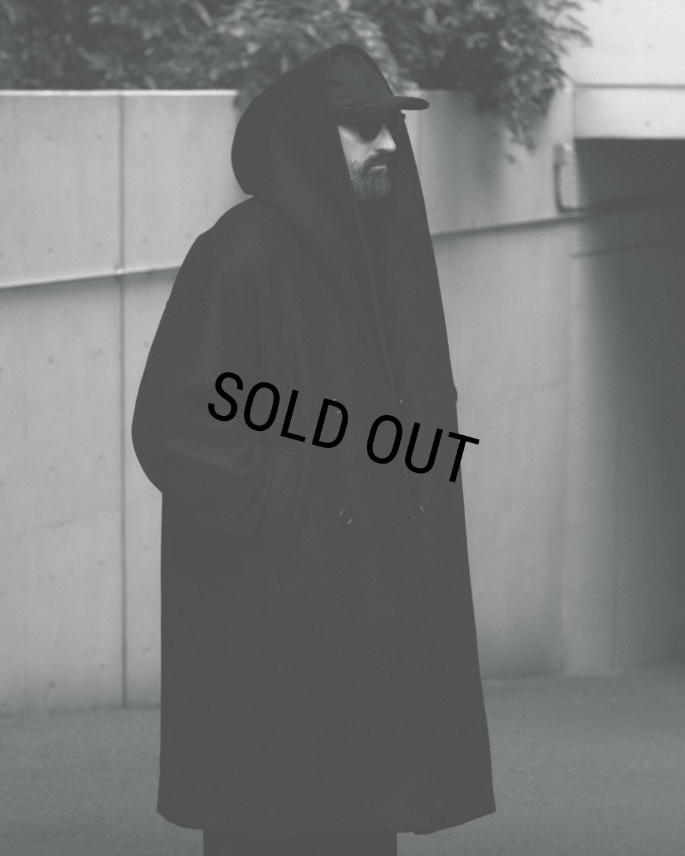 画像10: COOTIE PRODUCTIONS/Wool Melton Double Breasted Jedi Coat（Black）［ウールメルトンダブルブレステッドジェダイコート-25秋冬］ (10)