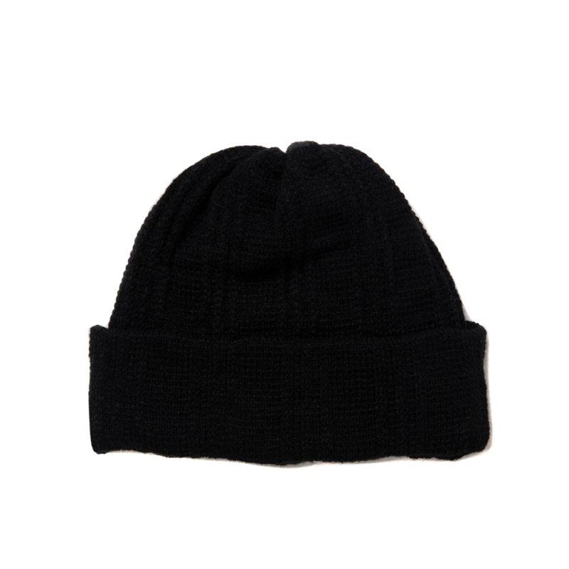 画像1: COOTIE PRODUCTIONS/Random Rib Cuffed Beanie（Black）［ランダムリブカフドビーニー-25秋冬］