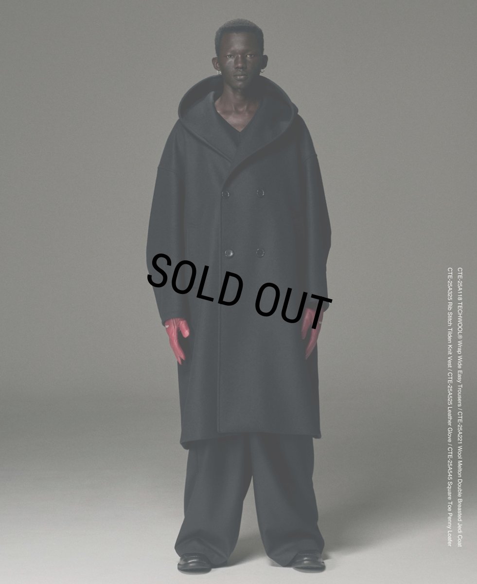 画像11: COOTIE PRODUCTIONS/Wool Melton Double Breasted Jedi Coat（Black）［ウールメルトンダブルブレステッドジェダイコート-25秋冬］ (11)