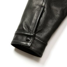 画像7: CALEE/LEATHER SWINGTOP ＜WITH PYTHON LEATHER＞（BLACK）［レザースウィングトップ-25秋冬］ (7)
