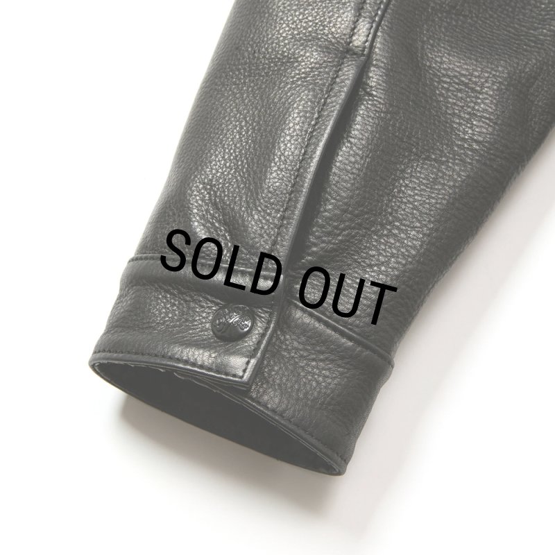 CALEE/LEATHER SWINGTOP ＜WITH PYTHON LEATHER＞（BLACK）［レザー