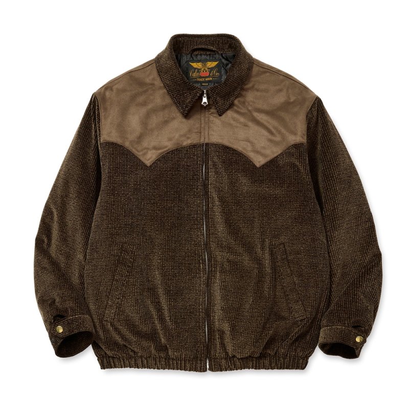 画像1: CALEE/CORDUROY WESTERN JACKET（BROWN）［コーデュロイウエスタンJKT-25秋冬］