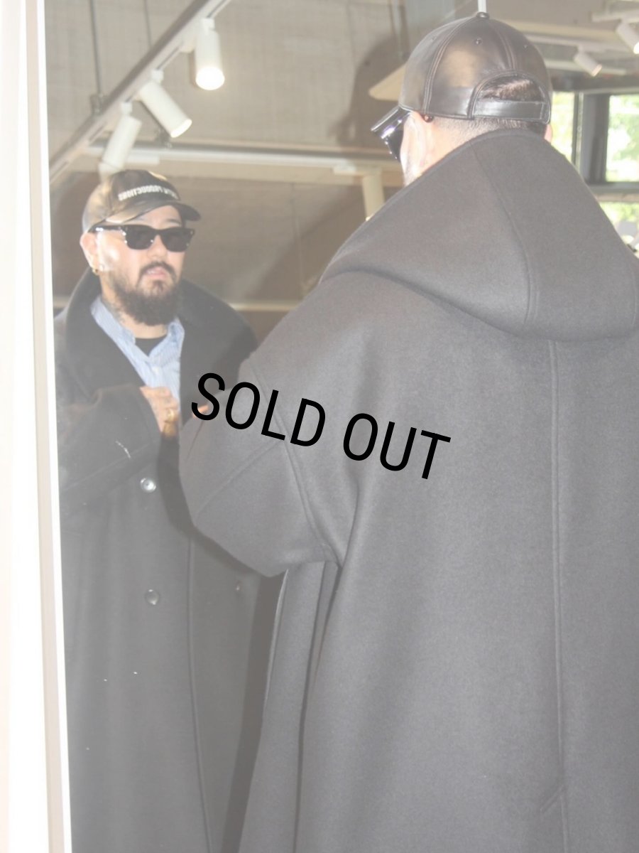 画像6: COOTIE PRODUCTIONS/Wool Melton Double Breasted Jedi Coat（Black）［ウールメルトンダブルブレステッドジェダイコート-25秋冬］ (6)