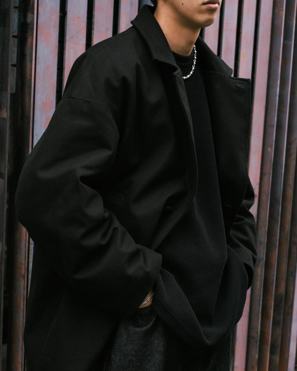 画像9: COOTIE PRODUCTIONS/Cotton Canvas Padded Short Coat（Black）［コットンキャンバスパデッドショートコート-25秋冬］ (9)