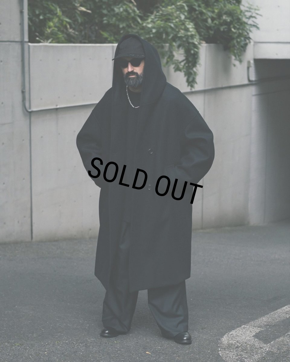 画像8: COOTIE PRODUCTIONS/Wool Melton Double Breasted Jedi Coat（Black）［ウールメルトンダブルブレステッドジェダイコート-25秋冬］ (8)