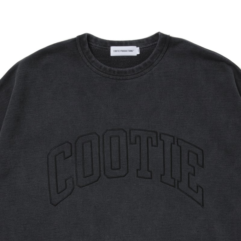 画像3: COOTIE PRODUCTIONS/Pigment Dyed Open End Yarn Sweat Crew（Black）［ピグメントダイスウェットクルー-25秋冬］