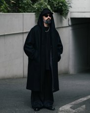 画像7: COOTIE PRODUCTIONS/Wool Melton Double Breasted Jedi Coat（Black）［ウールメルトンダブルブレステッドジェダイコート-25秋冬］ (7)