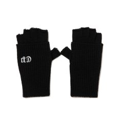 画像1: COOTIE PRODUCTIONS/Knit Cuffed Fingerless Glove（Black）［ニットカフドフィンガーレスグローブ-25秋冬］ (1)