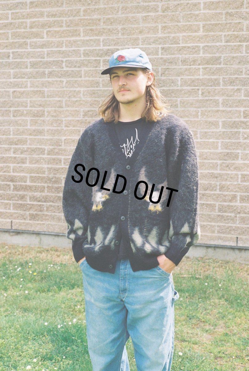 画像7: CHALLENGER/NATIVE EAGLE CARDIGAN（BLACK）［ネイティブイーグルモヘアカーディガン-25秋冬］ (7)