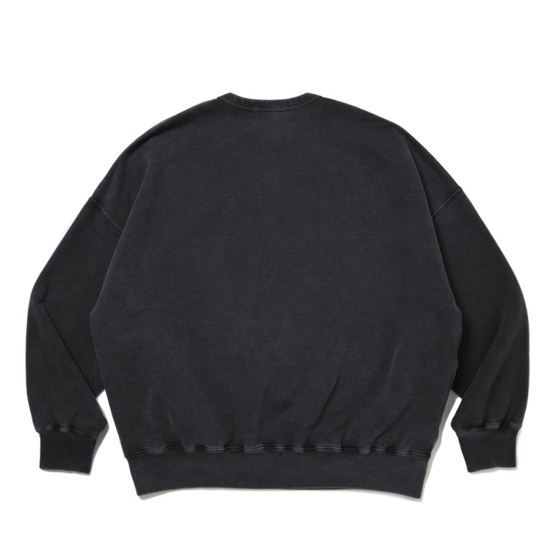 画像2: COOTIE PRODUCTIONS/Pigment Dyed Open End Yarn Sweat Crew（Black）［ピグメントダイスウェットクルー-25秋冬］