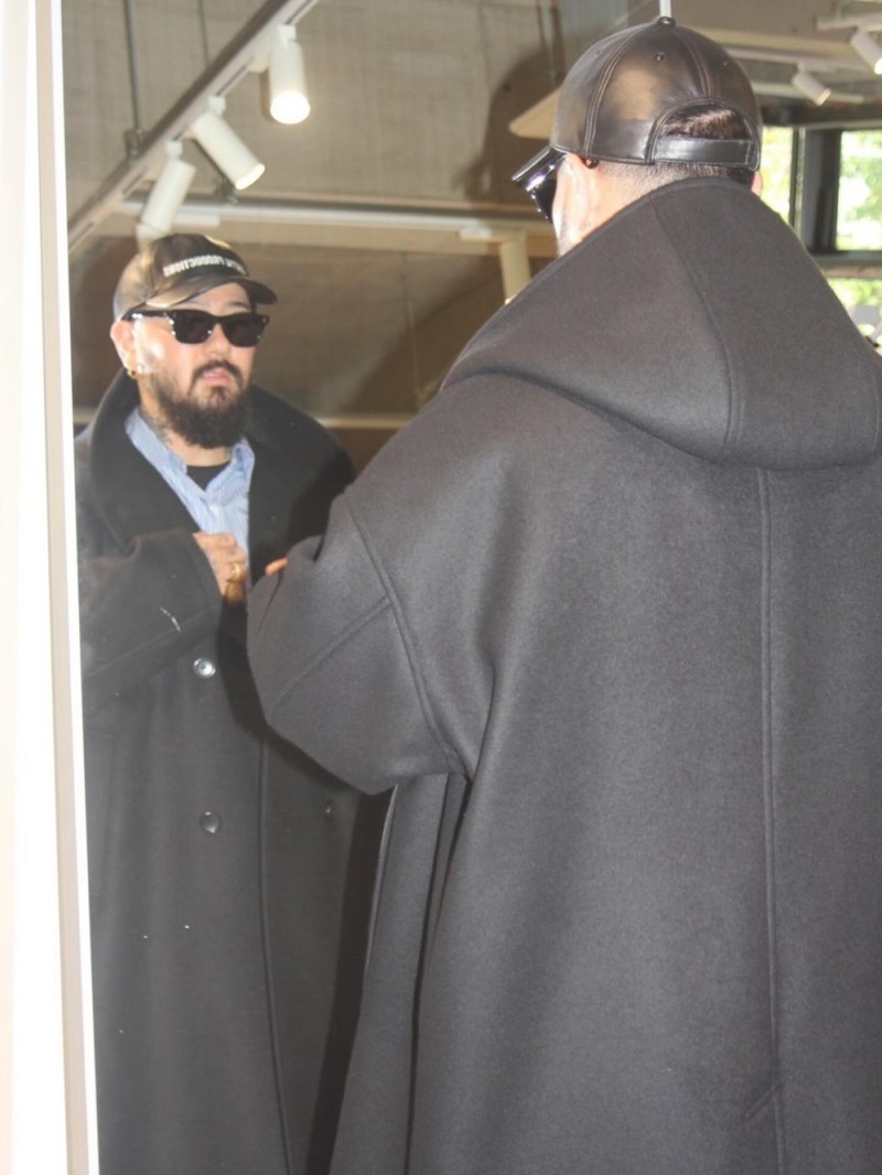 画像3: COOTIE PRODUCTIONS/Wool Melton Double Breasted Jedi Coat（Black）［ウールメルトンダブルブレステッドジェダイコート-25秋冬］