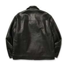画像2: CALEE/LEATHER SWINGTOP ＜WITH PYTHON LEATHER＞（BLACK）［レザースウィングトップ-25秋冬］ (2)