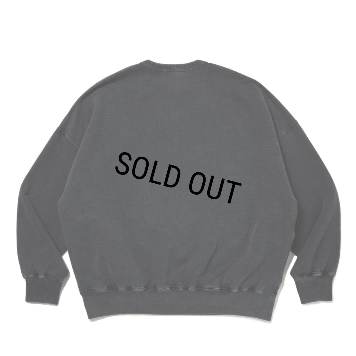 画像2: COOTIE PRODUCTIONS/Pigment Dyed Open End Yarn Sweat Crew（Black）［ピグメントダイスウェットクルー-25秋冬］ (2)