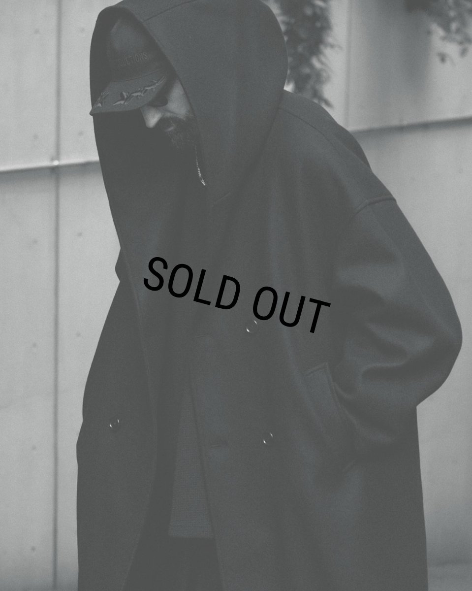 画像9: COOTIE PRODUCTIONS/Wool Melton Double Breasted Jedi Coat（Black）［ウールメルトンダブルブレステッドジェダイコート-25秋冬］ (9)