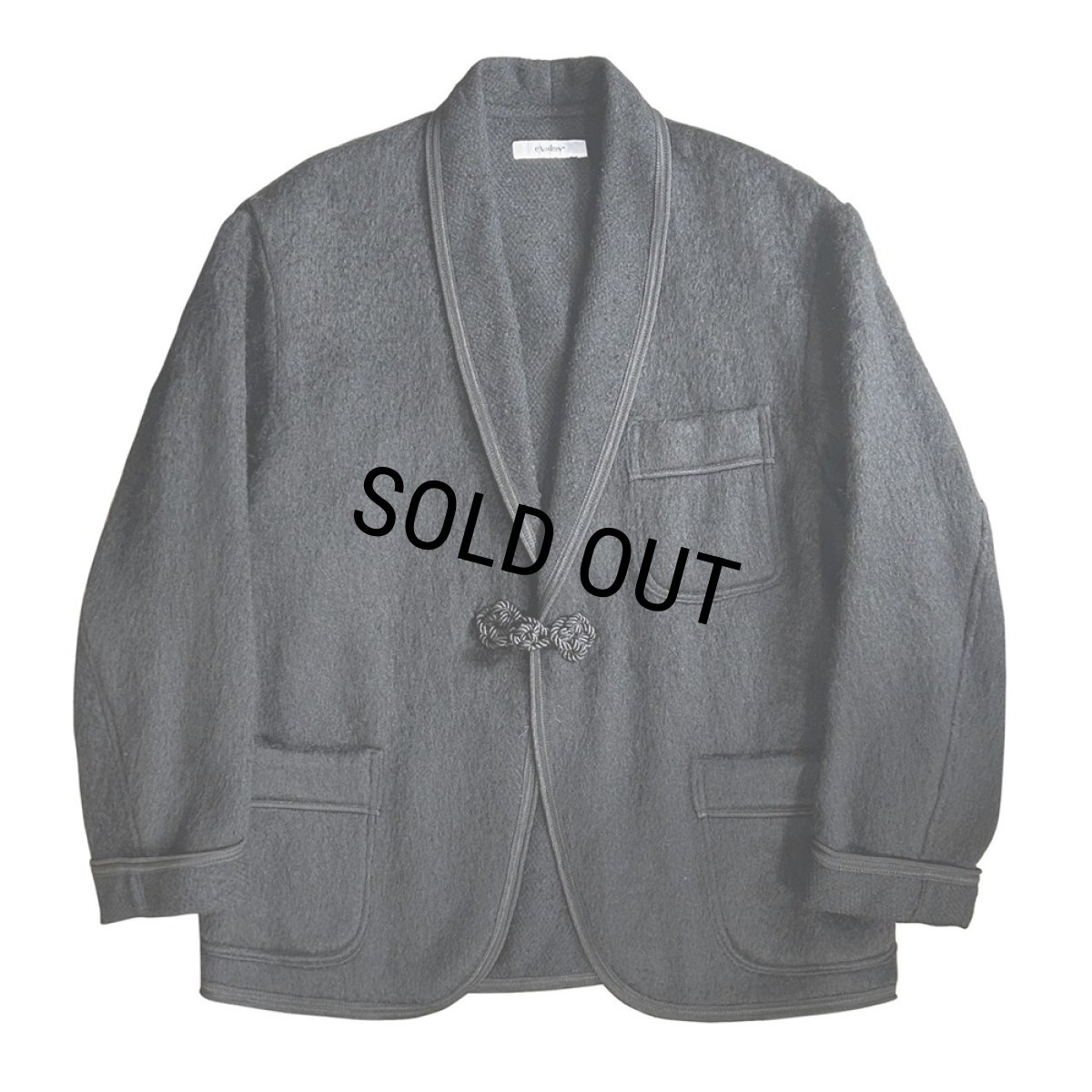 画像1: exodus/SHAGGY SMOKING JACKET（BLACK）［シャギースモーキングJKT-25秋冬］ (1)