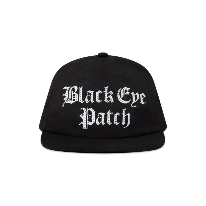画像1: BlackEyePatch/RHINESTONED OE LOGO CAP（BLACK）