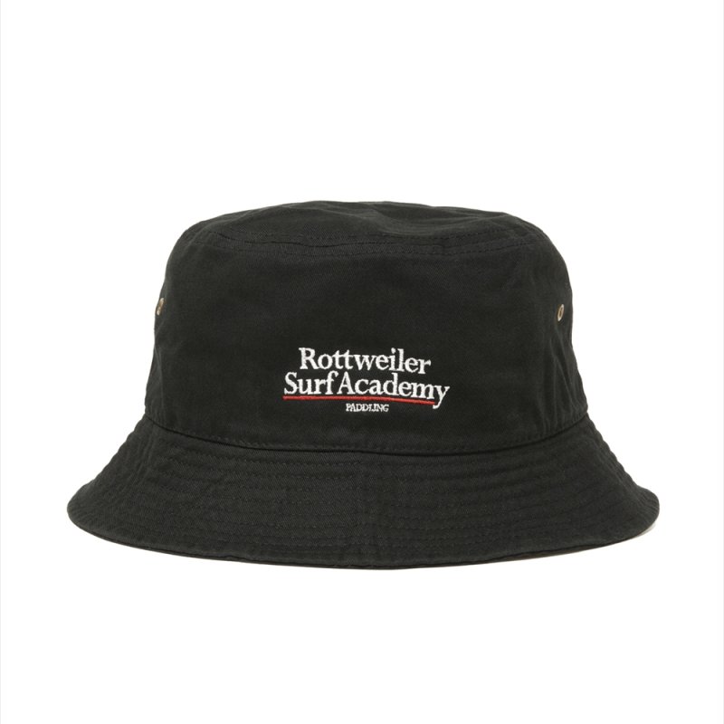 画像1: 【ご予約受付中！26年3月入荷予定】ROTTWEILER/SURF ACADEMY HAT（BLACK）［バケットハット-26春夏］