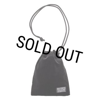 WACKO MARIA/VELVET DRAWSTRING BAG（BLACK）［ベルベットドロー