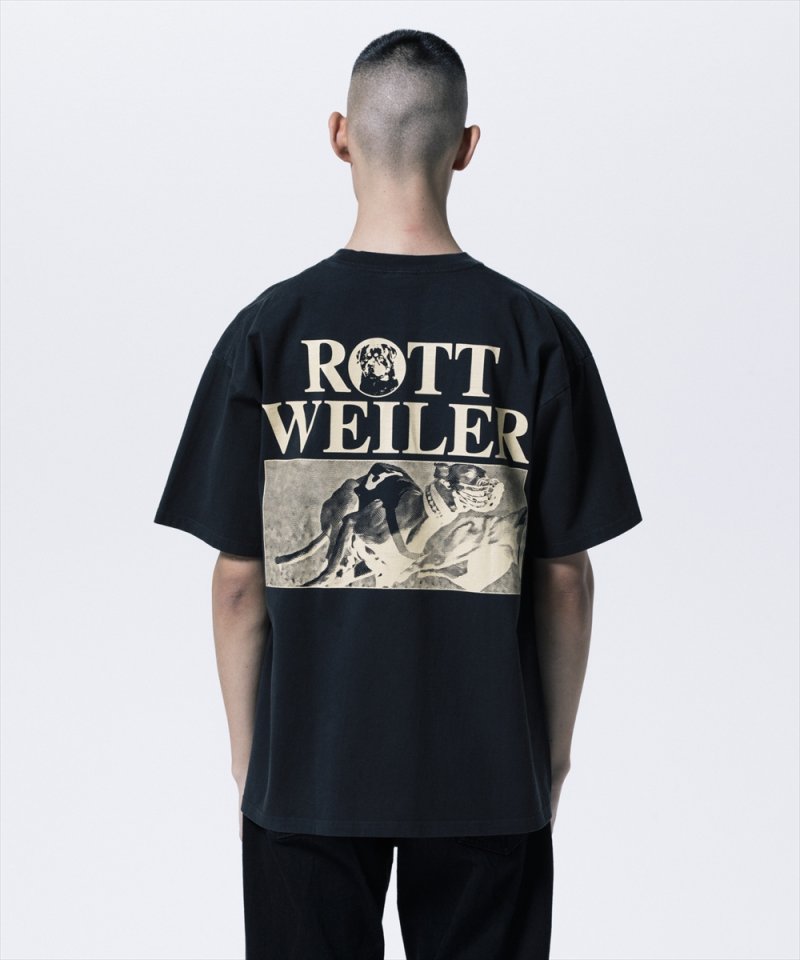 画像3: 【ご予約受付中！26年4月入荷予定】ROTTWEILER/DOGRACE TEE（JET）［ピグメント加工プリントT-26春夏］