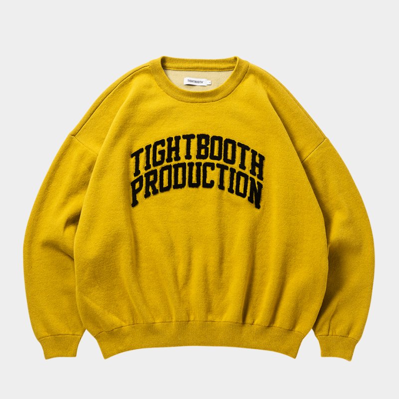 画像1: TIGHTBOOTH/COLLEGE SWEATER（Mustard）［カレッジセーター-25秋冬］