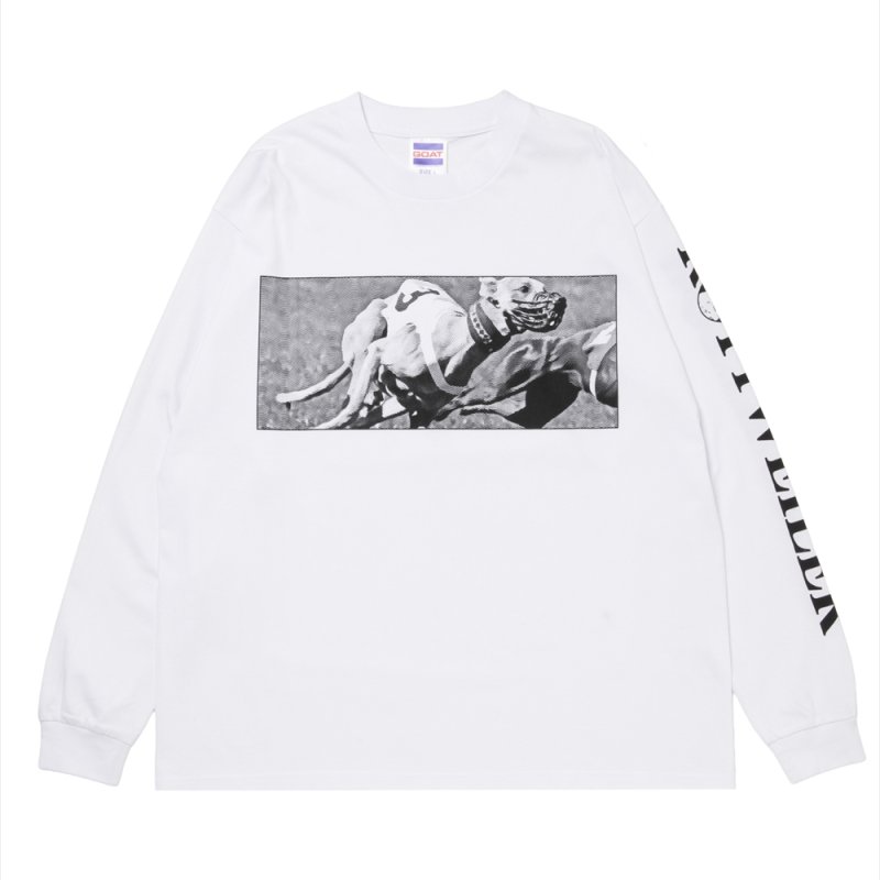 画像1: 【ご予約受付中！26年4月入荷予定】ROTTWEILER/DOGRACE LS TEE（WHITE）［プリント長袖T-26春夏］