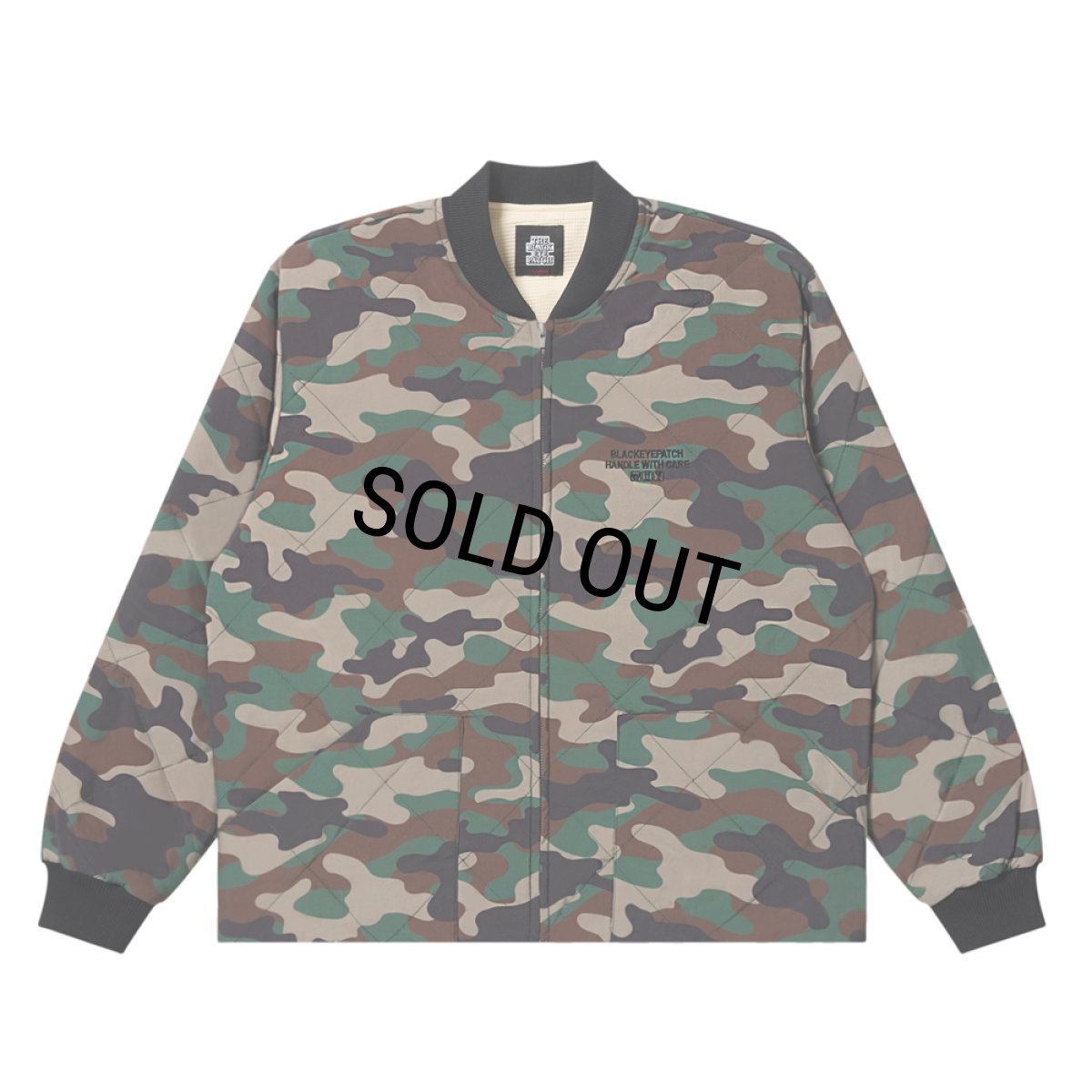 画像2: BlackEyePatch/HWC EMBROIDERED QUILTED JACKET（WOODLAND CAMO） (2)