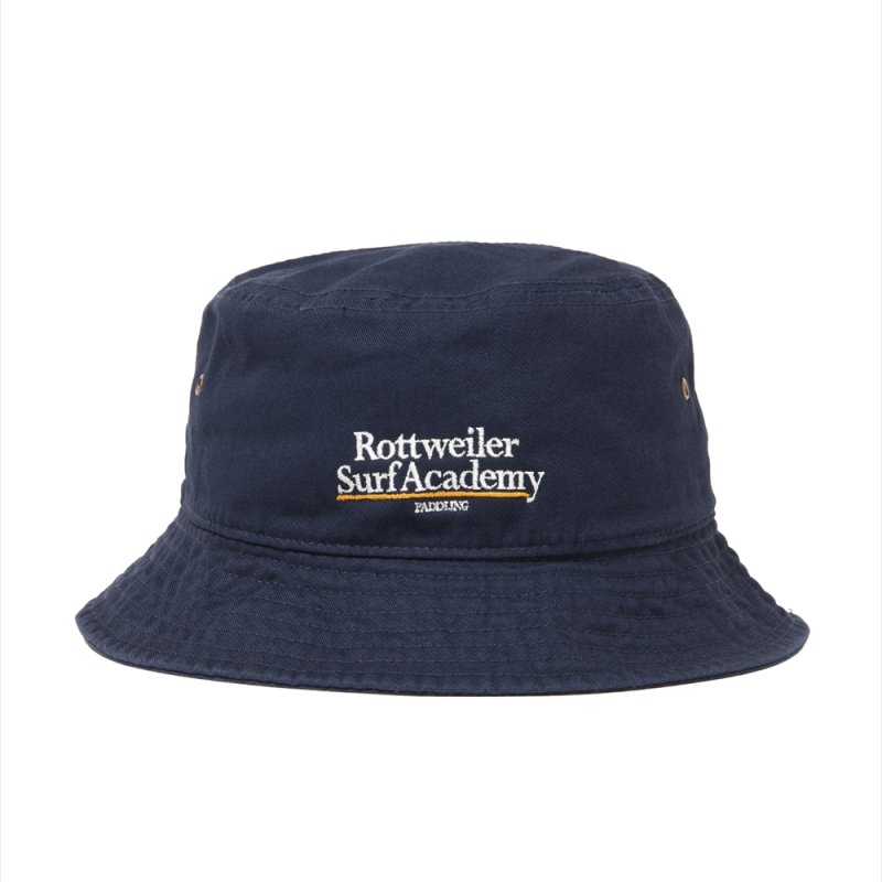 画像1: 【ご予約受付中！26年3月入荷予定】ROTTWEILER/SURF ACADEMY HAT（NAVY）［バケットハット-26春夏］