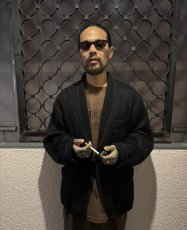 画像2: exodus/SHAGGY SMOKING JACKET（BLACK）［シャギースモーキングJKT-25秋冬］ (2)