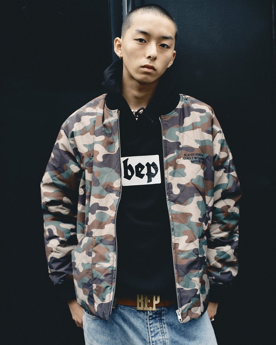 画像3: BlackEyePatch/HWC EMBROIDERED QUILTED JACKET（BLACK） (3)