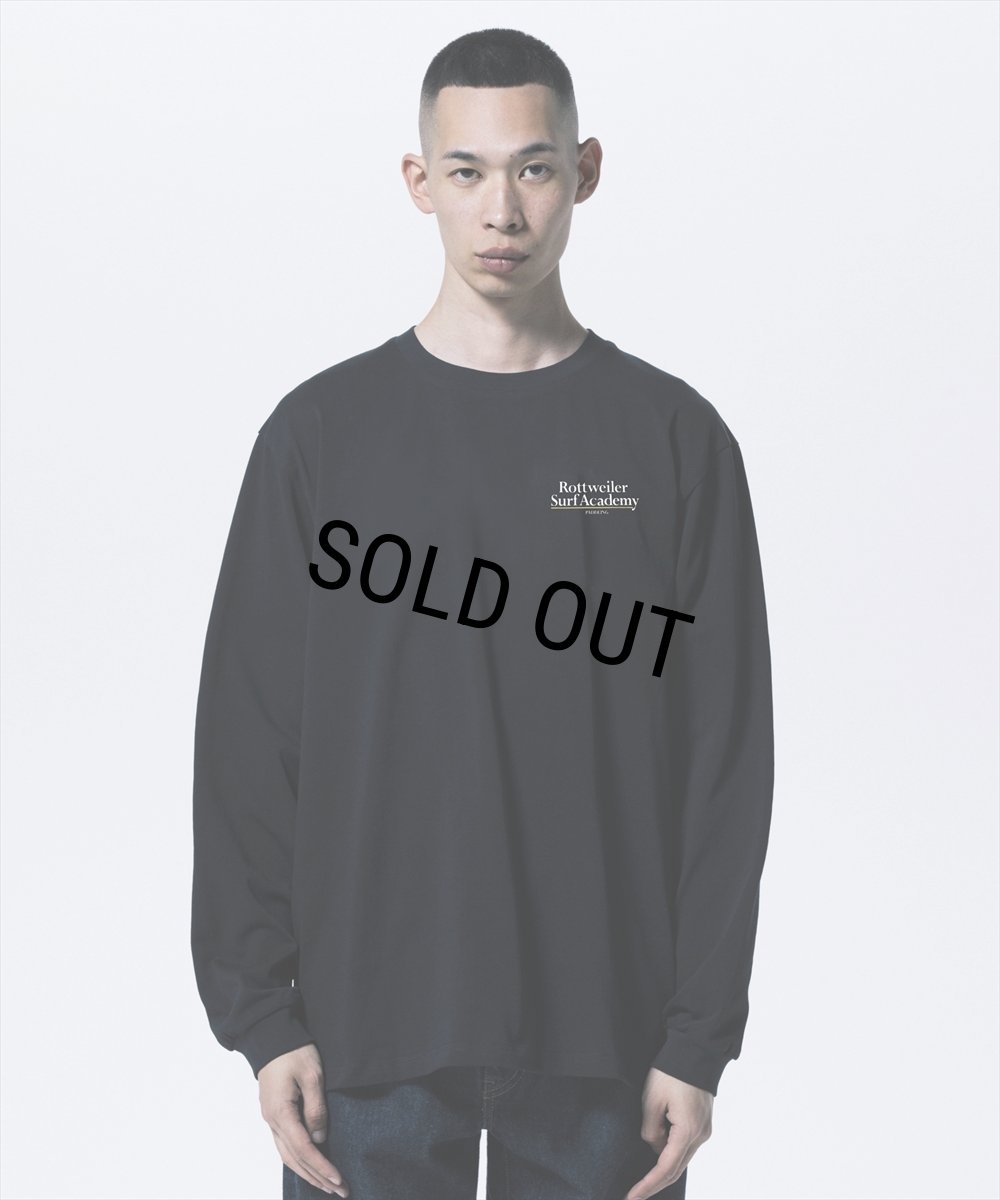 画像5: 【30%OFF】ROTTWEILER/R9 SURF ACADEMY LS TEE（BLACK）［プリント長袖T-26春夏］ (5)