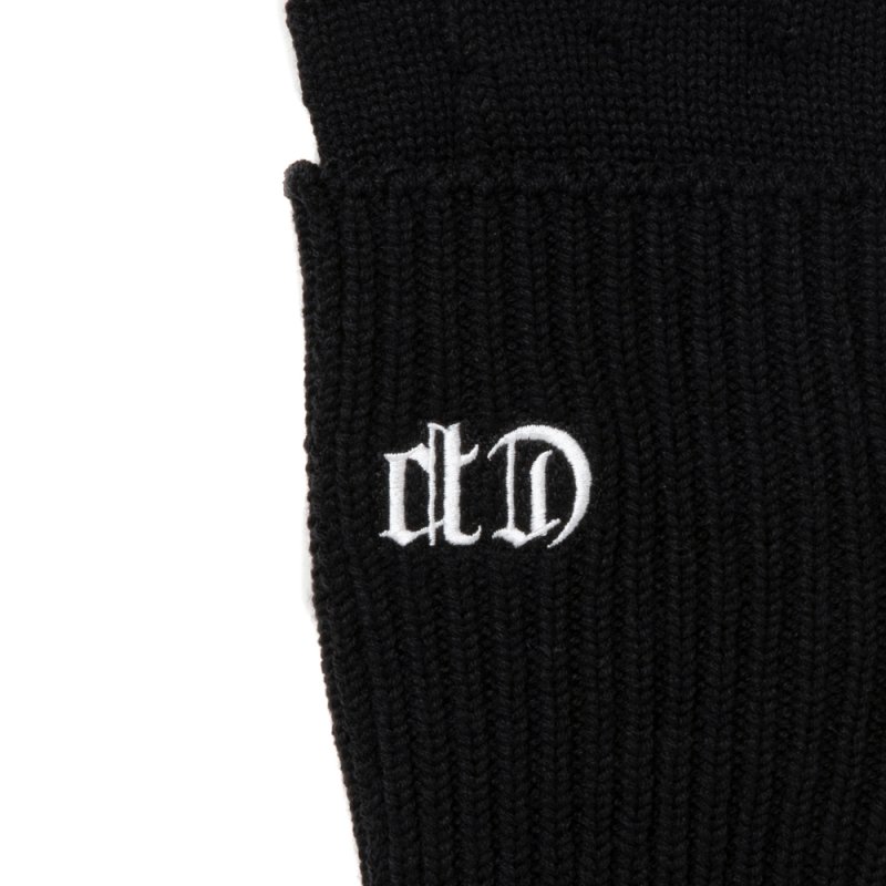 画像2: COOTIE PRODUCTIONS/Knit Cuffed Fingerless Glove（Black）［ニットカフドフィンガーレスグローブ-25秋冬］